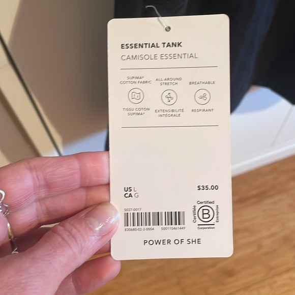 Athleta Essential Slub Tank , Large, NWT - Picture 4 of 4